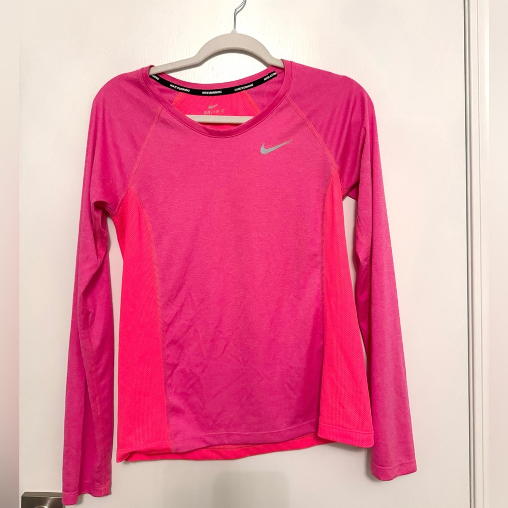 Nike Running Bright Pink Dri-FIT Top